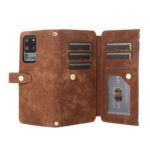 For Samsung Galaxy S20 Dream 9-Card Wallet Zipper Bag Leather Phone Case(Brown)