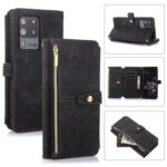 For Samsung Galaxy S20 Dream 9-Card Wallet Zipper Bag Leather Phone Case(Black)