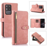 For Samsung Galaxy S20 Dream 9-Card Wallet Zipper Bag Leather Phone Case(Pink)