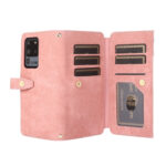 For Samsung Galaxy S20 Dream 9-Card Wallet Zipper Bag Leather Phone Case(Pink)