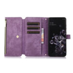 For Samsung Galaxy S20 Dream 9-Card Wallet Zipper Bag Leather Phone Case(Purple)