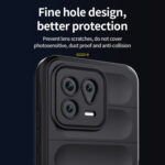 For Xiaomi 13 Magic Shield TPU + Flannel Phone Case(Dark Blue)