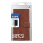 For Samsung Galaxy S23 5G GOOSPERY BLUE MOON Crazy Horse Texture Leather Phone Case(Brown)