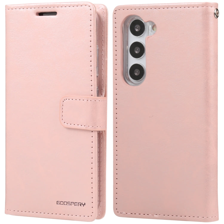 For Samsung Galaxy S23 5G GOOSPERY BLUE MOON Crazy Horse Texture Leather Phone Case(Rose Gold)