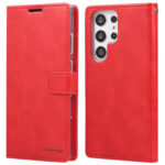 For Samsung Galaxy S23 Ultra 5G GOOSPERY BLUE MOON Crazy Horse Texture Leather Phone Case(Red)