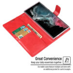 For Samsung Galaxy S23 Ultra 5G GOOSPERY BLUE MOON Crazy Horse Texture Leather Phone Case(Red)