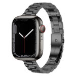 Small Waist Stainless Steel Watch Band For Apple Watch Series 8&7 41mm / SE 2&6&SE&5&4 40mm / 3&2&1 38mm(Black)