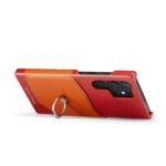 For Samsung Galaxy S23 Ultra 5G Fierre Shann Oil Wax Texture Genuine Leather Back Phone Case(Red)