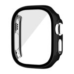 For Apple Watch Ultra 49mm Plating Gloss PC Tempered Glass Integral Watch Case(Black)