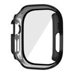 For Apple Watch Ultra 49mm Plating Gloss PC Tempered Glass Integral Watch Case(Black)