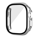 For Apple Watch Ultra 49mm Plating Gloss PC Tempered Glass Integral Watch Case(Silver)