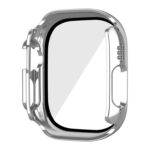 For Apple Watch Ultra 49mm Plating Gloss PC Tempered Glass Integral Watch Case(Silver)