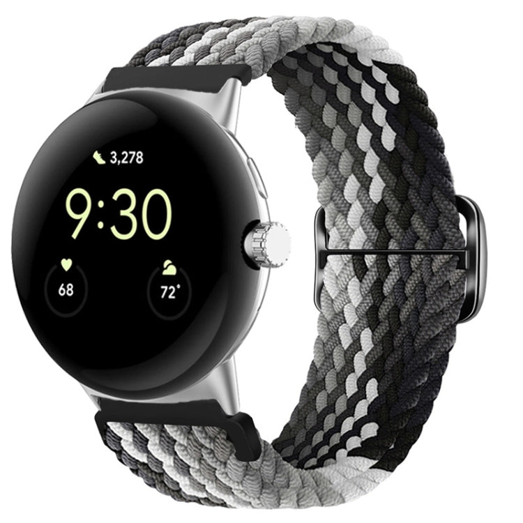 For Google Pixel Watch Buckle Nylon Braided Watch Band(Chocolate)