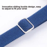 For Google Pixel Watch Buckle Nylon Braided Watch Band(Blue White)