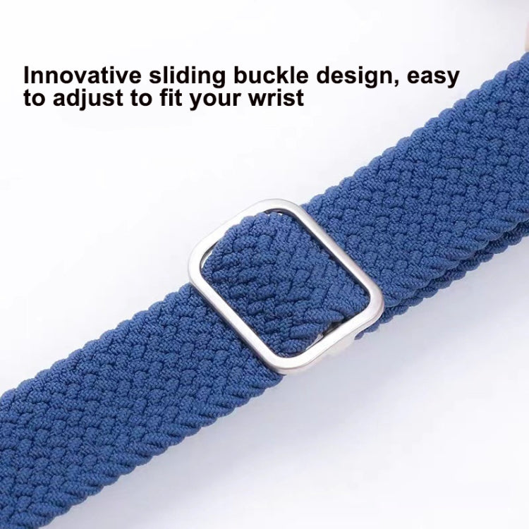 For Google Pixel Watch Buckle Nylon Braided Watch Band(Cyan Blue)