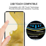 For Samsung Galaxy S23 5G 2pcs 3D Edge Glue Tempered Glass Full Film with 2pcs Aluminum Lens Film Set, Support Fingerprint Unlock