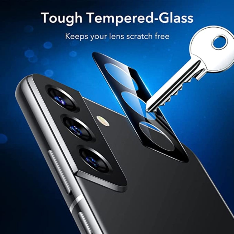 For Samsung Galaxy S23 5G 2pcs 3D Edge Glue Tempered Glass Full Film with 2pcs Aluminum Lens Film Set, Support Fingerprint Unlock