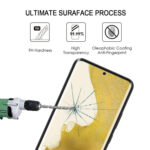 For Samsung Galaxy S23+ 5G 2pcs 3D Edge Glue Tempered Glass Full Film with 2pcs Aluminum Lens Film Set, Support Fingerprint Unlock