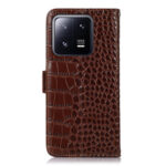 For Xiaomi 13 Pro Crocodile Top Layer Cowhide Leather Phone Case(Brown)