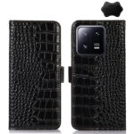 For Xiaomi 13 Pro Crocodile Top Layer Cowhide Leather Phone Case(Black)