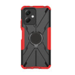 For Xiaomi Redmi Note 12 5G Armor Bear Shockproof PC + TPU Phone Case with Ring(Red)