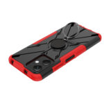 For Xiaomi Redmi Note 12 5G Armor Bear Shockproof PC + TPU Phone Case with Ring(Red)