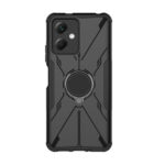 For Xiaomi Redmi Note 12 5G Armor Bear Shockproof PC + TPU Phone Case with Ring(Black)