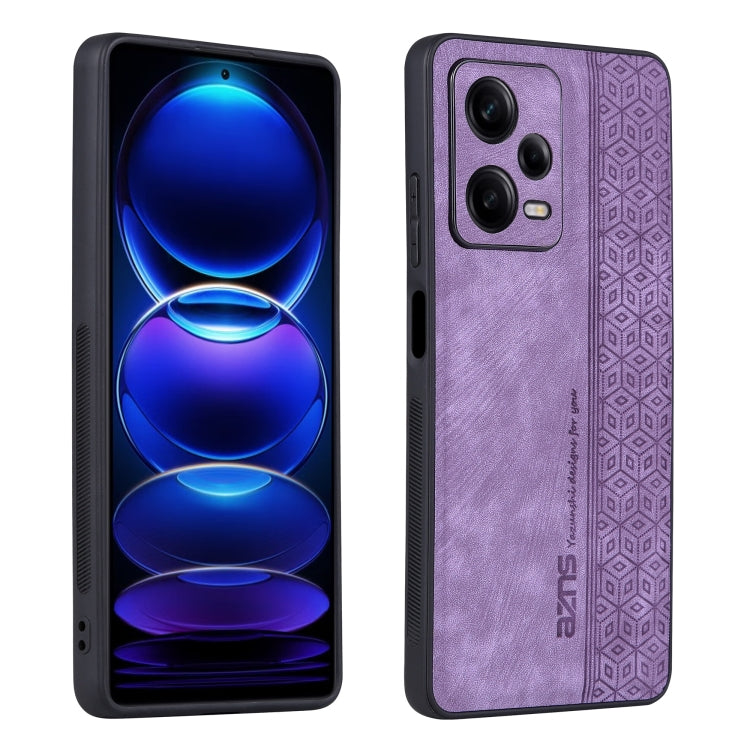 For Xiaomi Redmi Note 12 Pro AZNS 3D Embossed Skin Feel Phone Case(Purple)