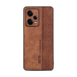 For Xiaomi Redmi Note 12 Pro AZNS 3D Embossed Skin Feel Phone Case(Brown)