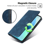 For Xiaomi 13 RFID Anti-theft Brush Magnetic Leather Phone Case(Blue)