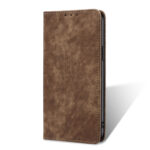 For Xiaomi 13 RFID Anti-theft Brush Magnetic Leather Phone Case(Brown)