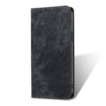 For Xiaomi 13 Pro RFID Anti-theft Brush Magnetic Leather Phone Case(Black)