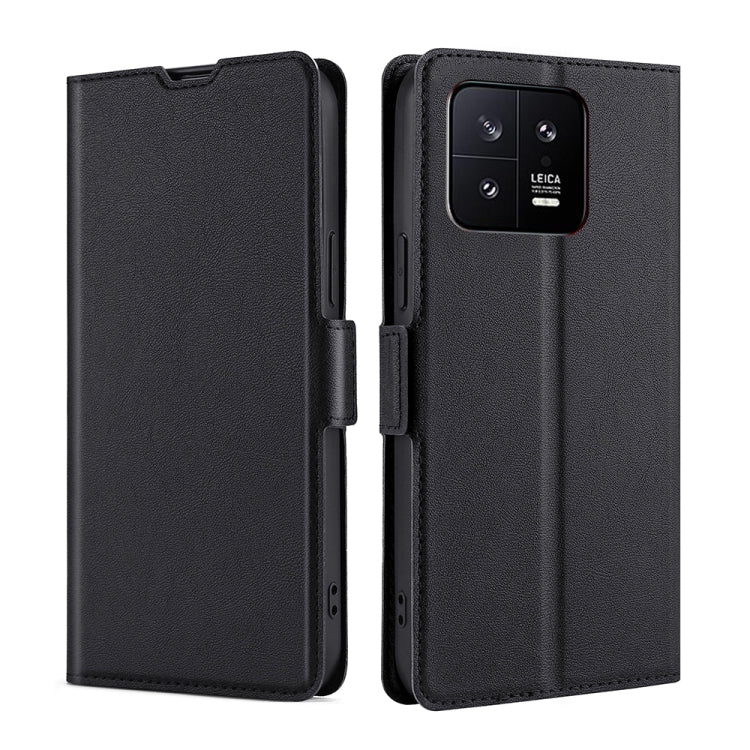 For Xiaomi 13 Ultra-thin Voltage Side Buckle Leather Phone Case(Black)