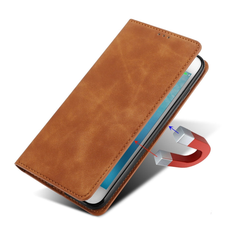 For Xiaomi 13 Pro Skin Feel Magnetic Horizontal Flip Leather Phone Case(Light Brown)