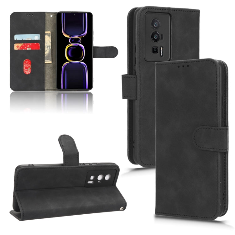 For Xiaomi Redmi K60 / K60 Pro Skin Feel Magnetic Flip Leather Phone Case(Black)