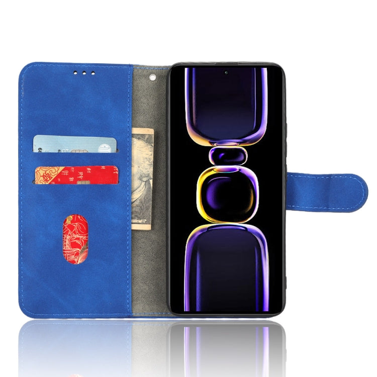 For Xiaomi Redmi K60 / K60 Pro Skin Feel Magnetic Flip Leather Phone Case(Blue)