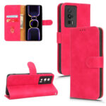 For Xiaomi Redmi K60 / K60 Pro Skin Feel Magnetic Flip Leather Phone Case(Rose Red)