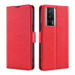 For Xiaomi Redmi K60 / K60 Pro Ultra-thin Voltage Side Buckle Horizontal Flip Leather Phone Case(Red)