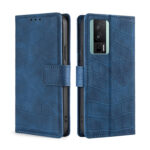 For Xiaomi Redmi K60 / K60 Pro Skin Feel Crocodile Magnetic Clasp Leather Phone Case(Blue)