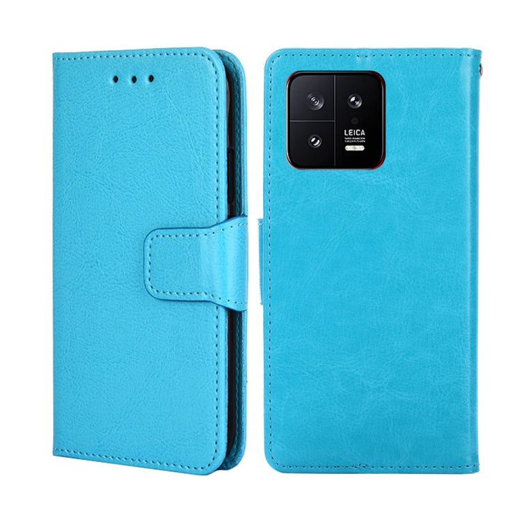 For Xiaomi 13 Crystal Texture Leather Phone Case(Sky Blue)