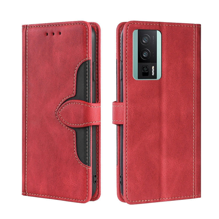 For Xiaomi Redmi K60 / K60 Pro Skin Feel Magnetic Buckle Leather Phone Case(Red)