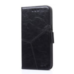 For Xiaomi Redmi K60 / K60 Pro Geometric Stitching Horizontal Flip Leather Phone Case(Black)