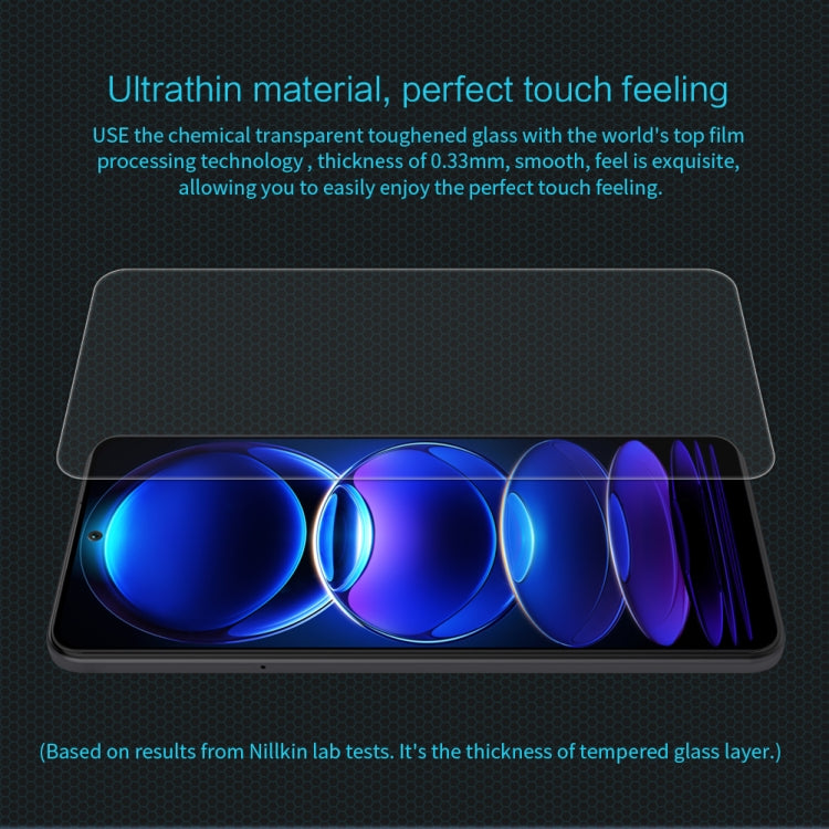 For Xiaomi Redmi Note 12 5G NILLKIN H 0.33mm 9H Explosion-proof Tempered Glass Film