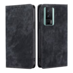 For Xiaomi Redmi K60 / K60 Pro RFID Anti-theft Brush Magnetic Leather Phone Case(Black)