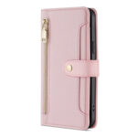 For Xiaomi Redmi K60 / K60 Pro Sheep Texture Cross-body Zipper Wallet Leather Phone Case(Pink)