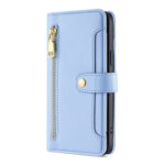 For Xiaomi Redmi K60 / K60 Pro Sheep Texture Cross-body Zipper Wallet Leather Phone Case(Blue)