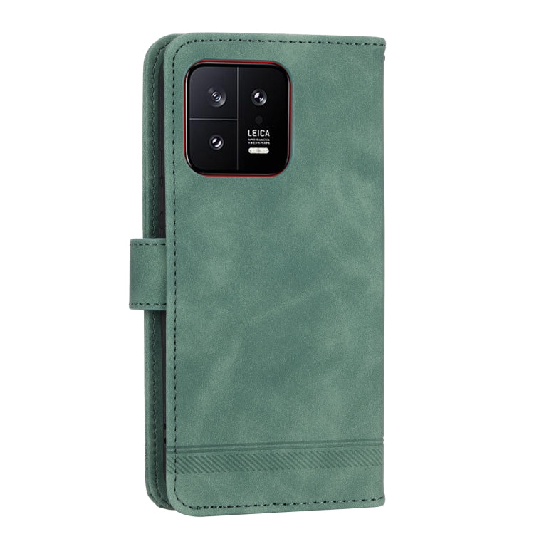 For Xiaomi 13 Dierfeng Dream Line TPU + PU Leather Phone Case(Green)