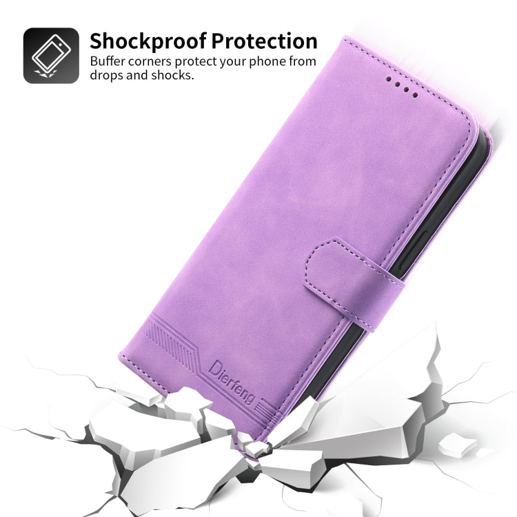 For Xiaomi 13 Dierfeng Dream Line TPU + PU Leather Phone Case(Purple)