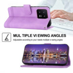 For Xiaomi 13 Dierfeng Dream Line TPU + PU Leather Phone Case(Purple)