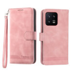 For Xiaomi 13 Dierfeng Dream Line TPU + PU Leather Phone Case(Pink)